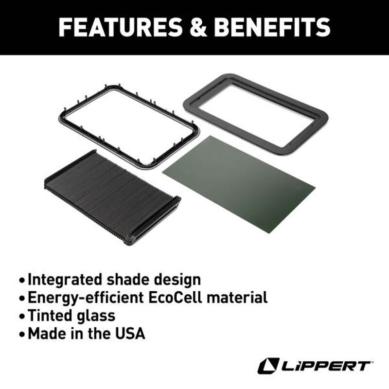Lippert Thin Shade EcoCell Complete Window Shade Kit for RV Entry Doors image number 3