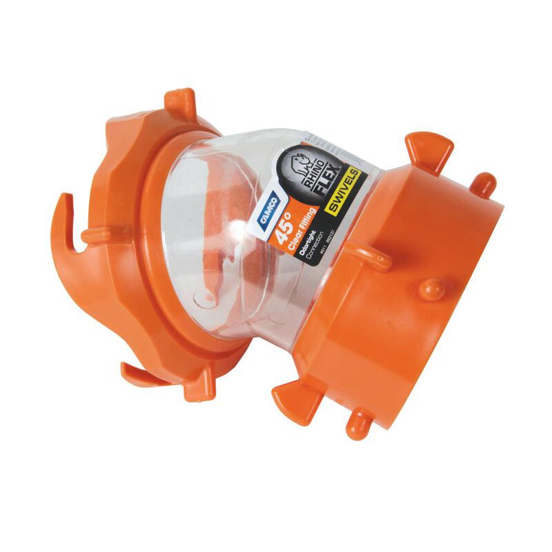 Camco RhinoFLEX 45 Degree Clear Sewer Hose Swivel Fittings image number 1