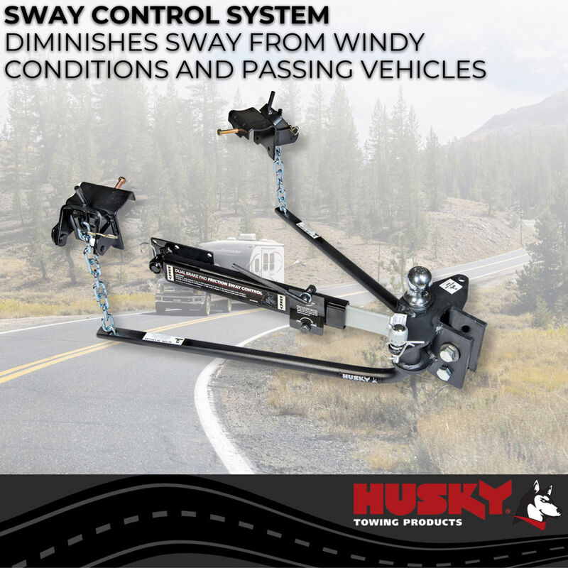Husky Round Bar Weight Distribution Hitch With Sway Control, 12K, 2-5/16" Ball, No Shank image number 7