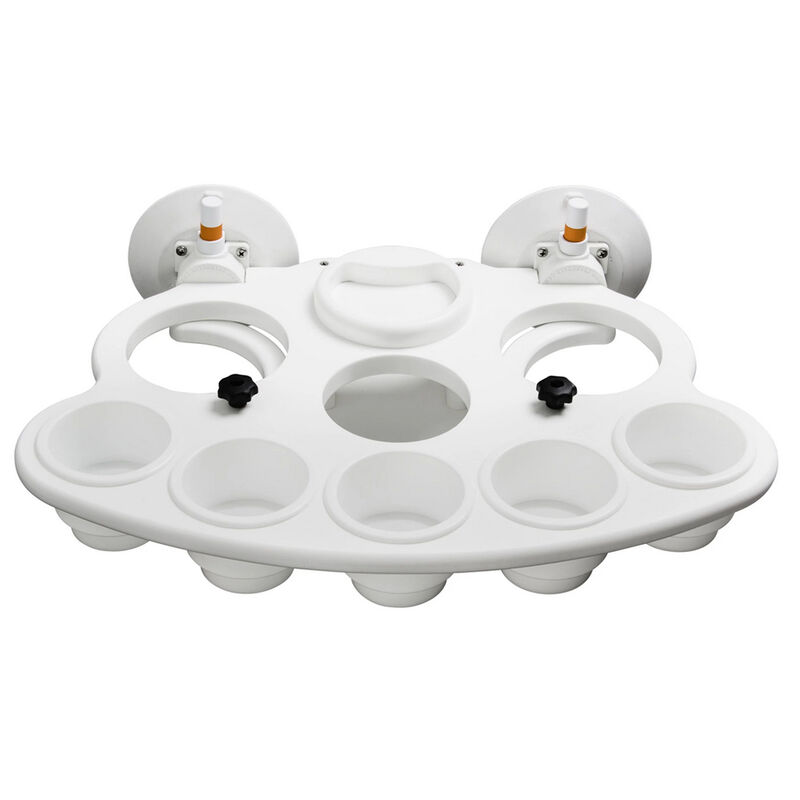 SeaSucker Party Barge, Vertical Mount, Round Bottle Holes, White image number 1