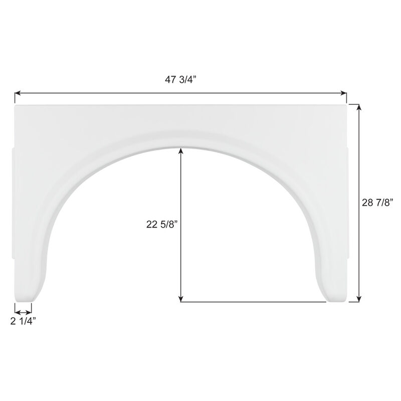 Forest River FS6576 Single Axle Fender Skirt, White image number 2