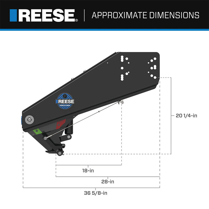 Reese Goose Box 5th Wheel Pin Box, Air Ride 20,000-lb. Capacity image number 2