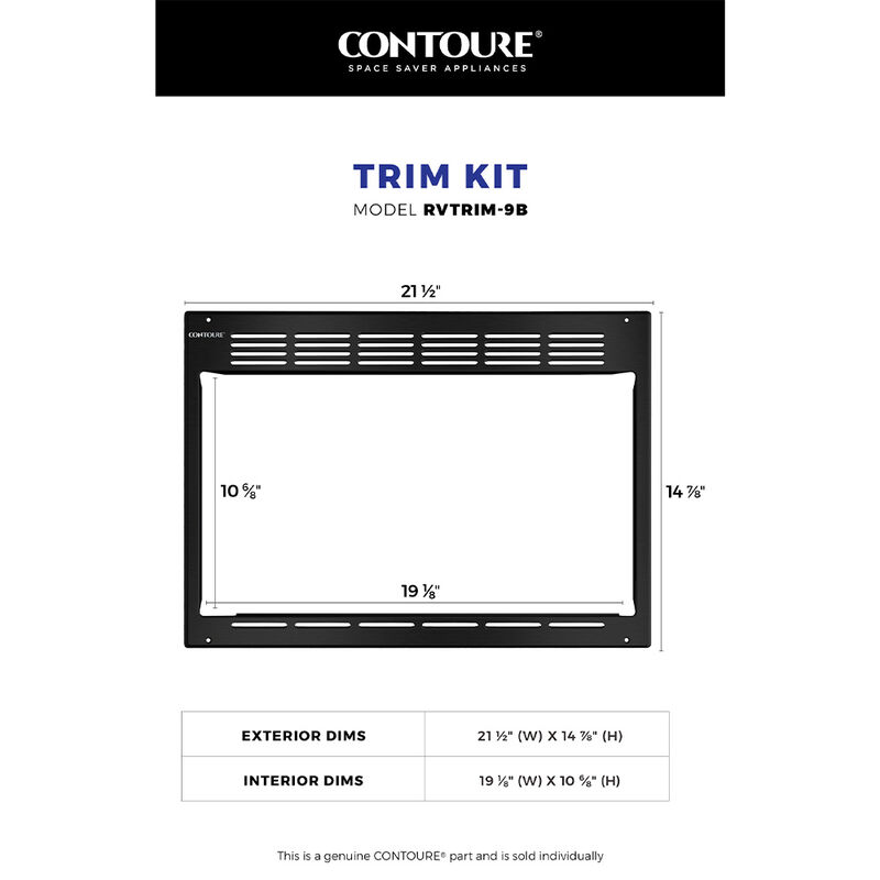 CONTOURE Venting and Trim Kit for Built-In Microwave Oven, Black &ndash; Camping World Exclusive! image number 3