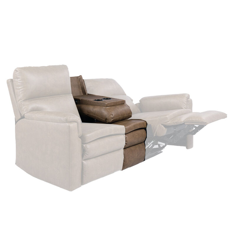 kathy ireland&reg; 67" Manual Entertainment Seating with 14" Center Section, Tovar Cafe image number 3