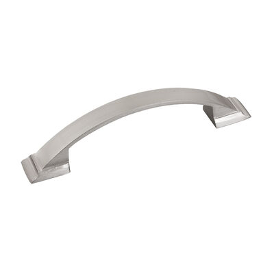 JR Products Designer Cabinet Handle, 5.5" Wide, Brushed Nickel