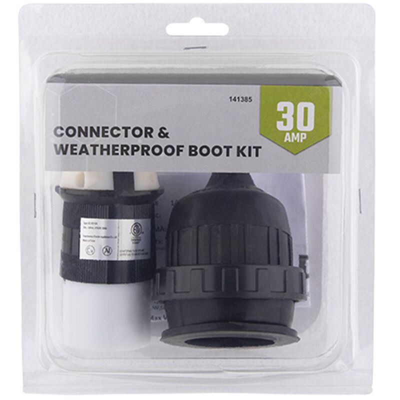 Electric World 30 Amp 3-Prong Female Connector and Weatherproof Boot Kit image number 4