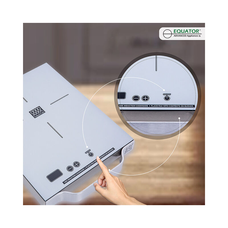 Equator PIC 100 Portable 11" Single-Burner Induction Cooktop with Handle, Silver image number 10