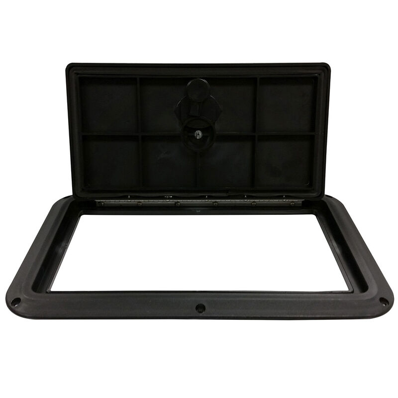 DPI Marine DPF Black Flush Series Hatch Door, 9" x 15" O.D. frame image number 2