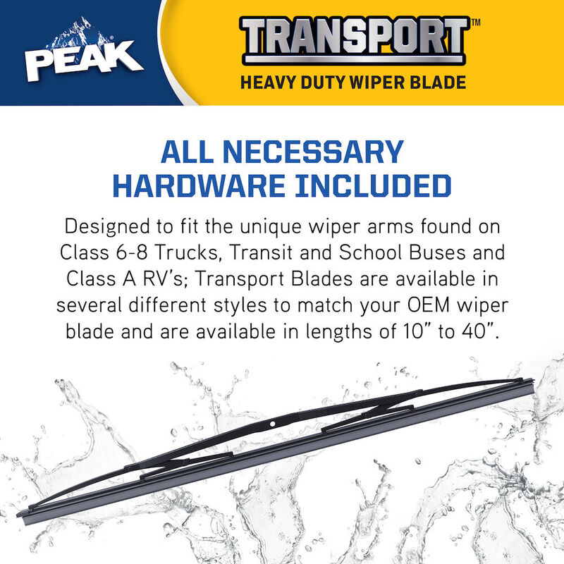 PEAK Transport 24" Windshield Wiper Blade, Wide Saddle Blade image number 5
