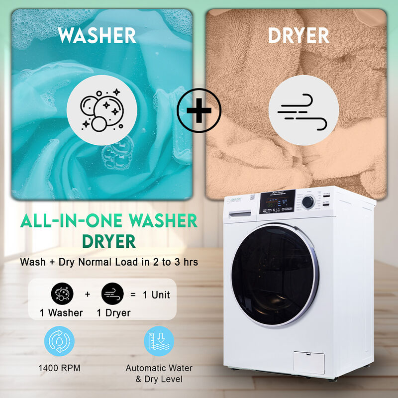 Equator 15-lb. All-in-One Combo Washer Dryer, White image number 11
