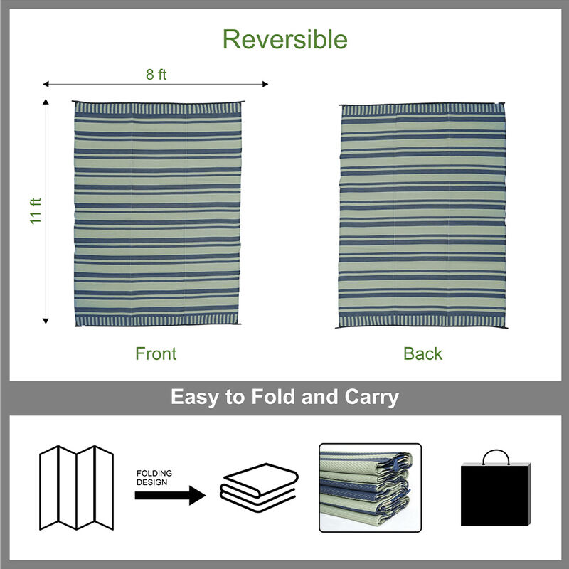 Venture Forward RV Patio Mat w/ Carry Bag, Stripe image number 42