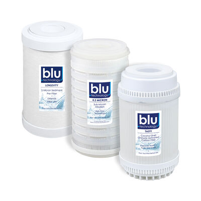 Blu Technology 3-Stage Filter Replacement 3-Packs (5 X 2.5 In)