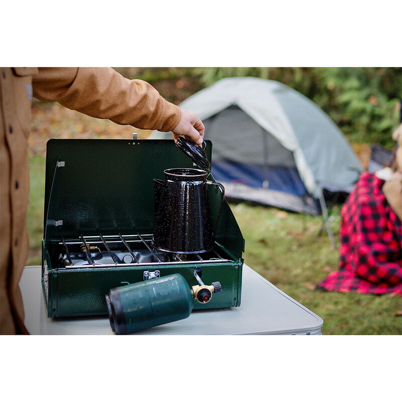 Stansport Enamel Percolator Coffee Pot and 4-Mug Set image number 12