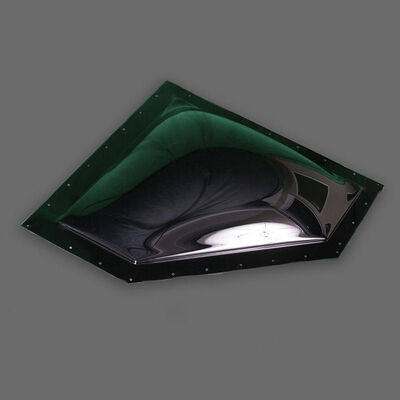 Neo Angle Smoke Skylight, 27&rdquo; x 9&rdquo;