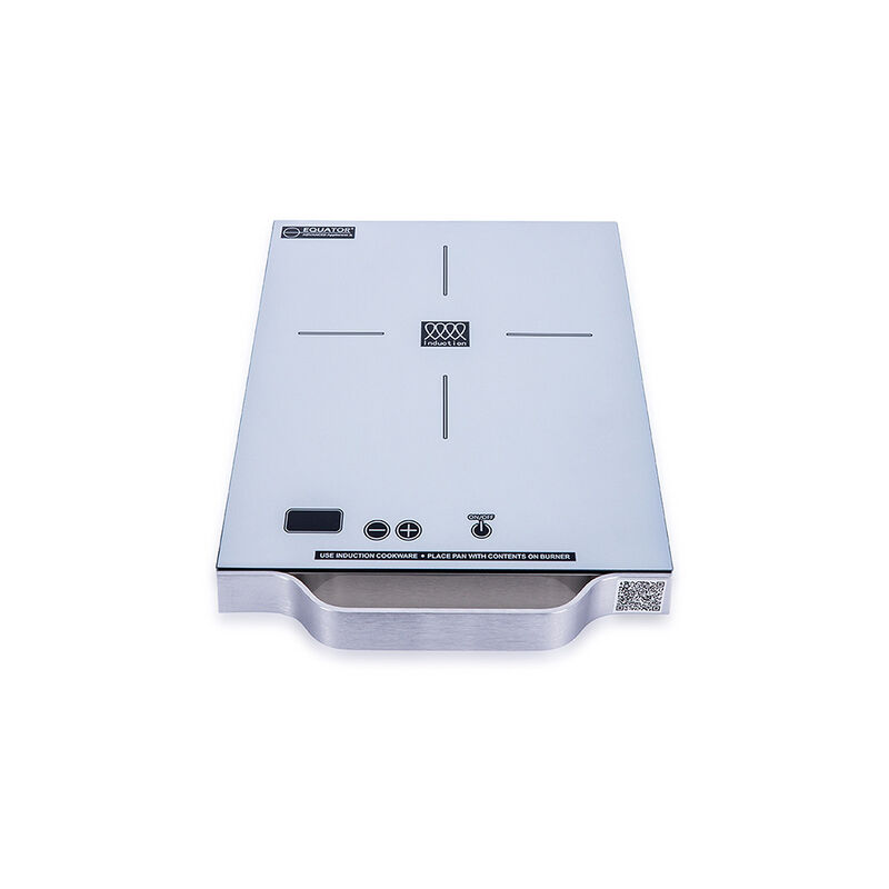Equator PIC 100 Portable 11" Single-Burner Induction Cooktop with Handle, Silver image number 1