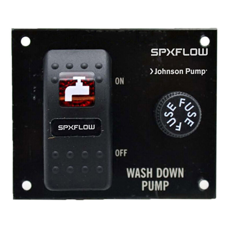 Johnson Pump Switch Panel, 2 Way On-Off Switch; Black; 12 Volt image number 1