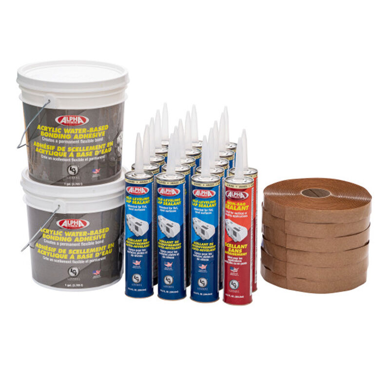 Alpha Systems SuperFlex RV Roof Kit, 26' and above, Almond image number 1