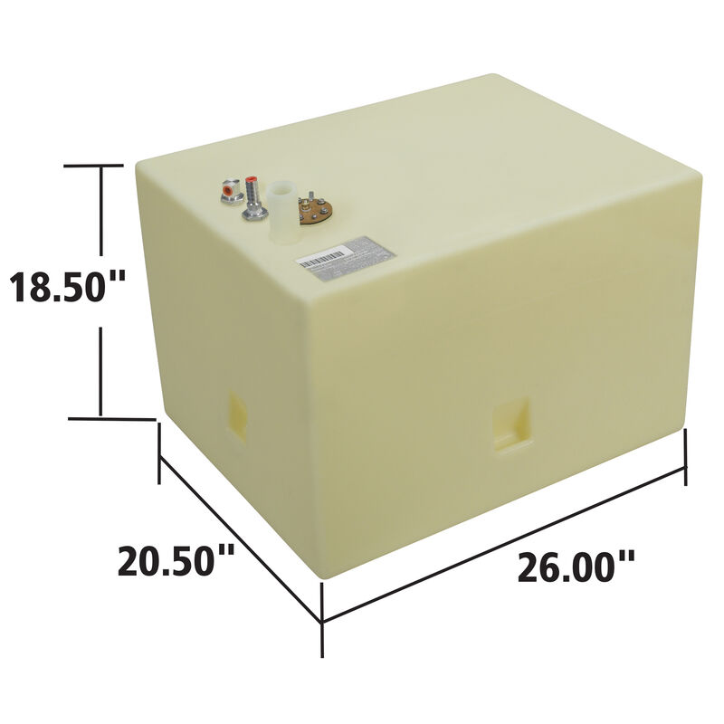 Moeller Marine Fuel Tank, 40 Gal., 26"L x 20.5"W x 21.75"H image number 2