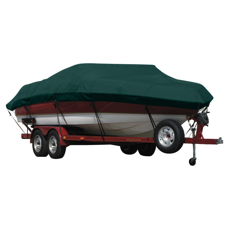 Exact Fit Covermate Sunbrella Boat Cover for Caribe Inflatables Dl-11 Dl-11 O/B. Forest Green image number 1