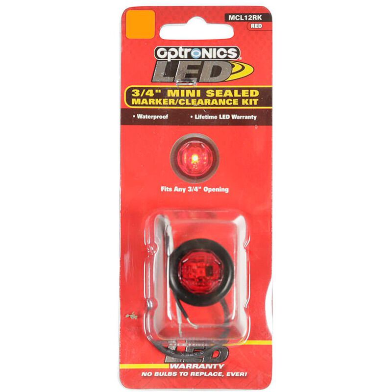 Optronics MCL12 Series LED 3/4" Mini Sealed Marker/Clearance Light, Red image number 3