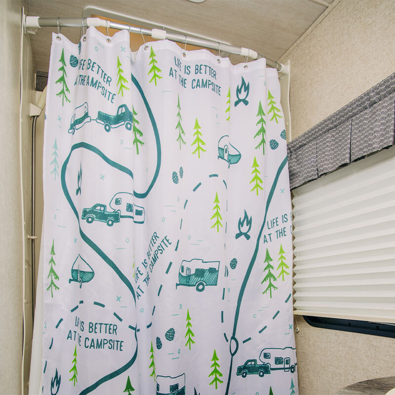 Camco Life is Better at the Campsite Shower Curtain image number 5