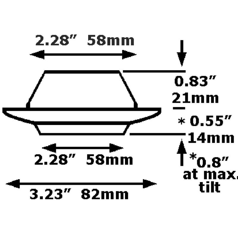 FriLight Comet R Adjustable Recess 12 volt LED Ceiling Light, White Frame and Warm White LED image number 2