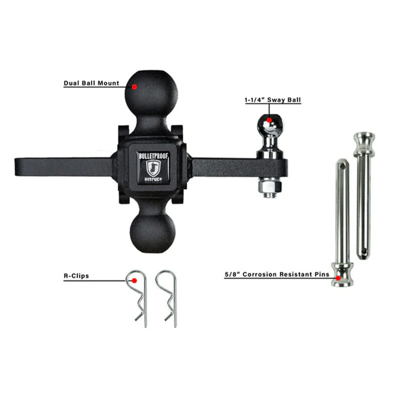 BulletProof Hitches Medium Duty Sway Control Ball Mount image number 7