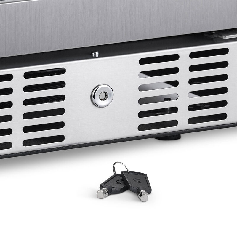 NewAir 15" Premium Built-In Dual Zone 9 Bottle/48 Can Wine and Beverage Fridge, Stainless Steel image number 5