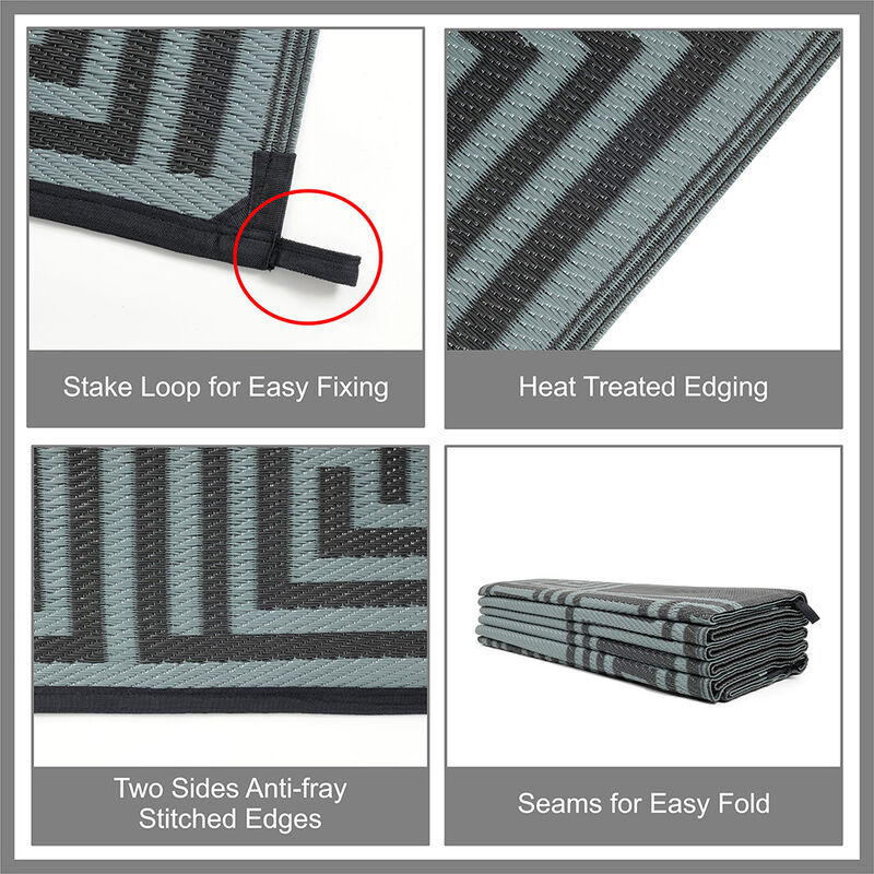 Venture Forward Reversible RV Patio Mat w/ Carry Bag, Greek image number 7