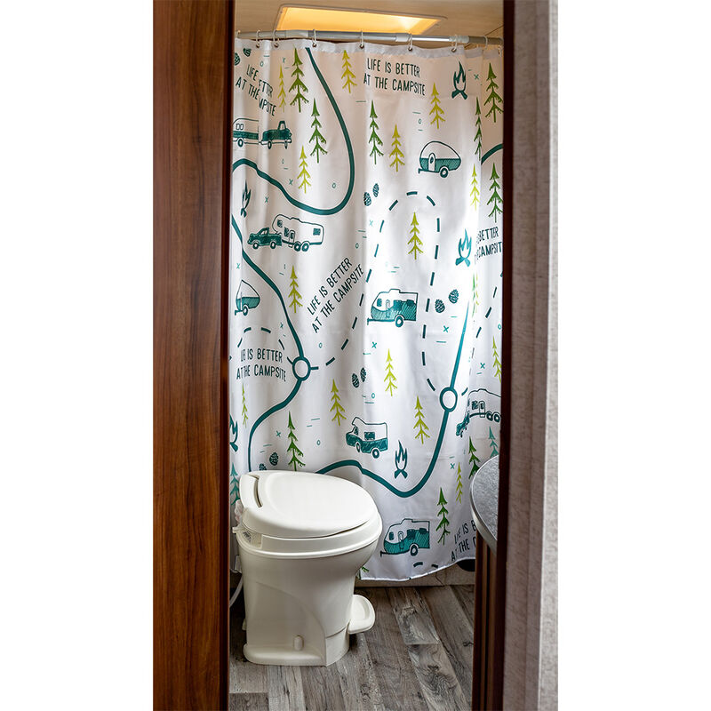 Camco Life is Better at the Campsite Shower Curtain image number 12