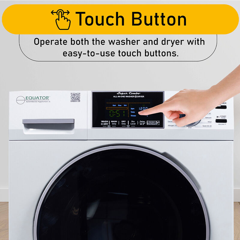 Equator 15-lb. All-in-One Combo Washer Dryer, White image number 19