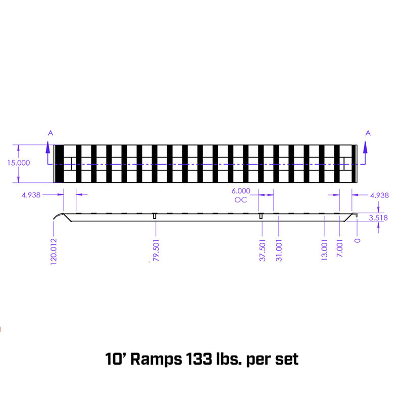 Gen-Y Hitch 6' Aluminum Loading Ramps, Pair image number 7