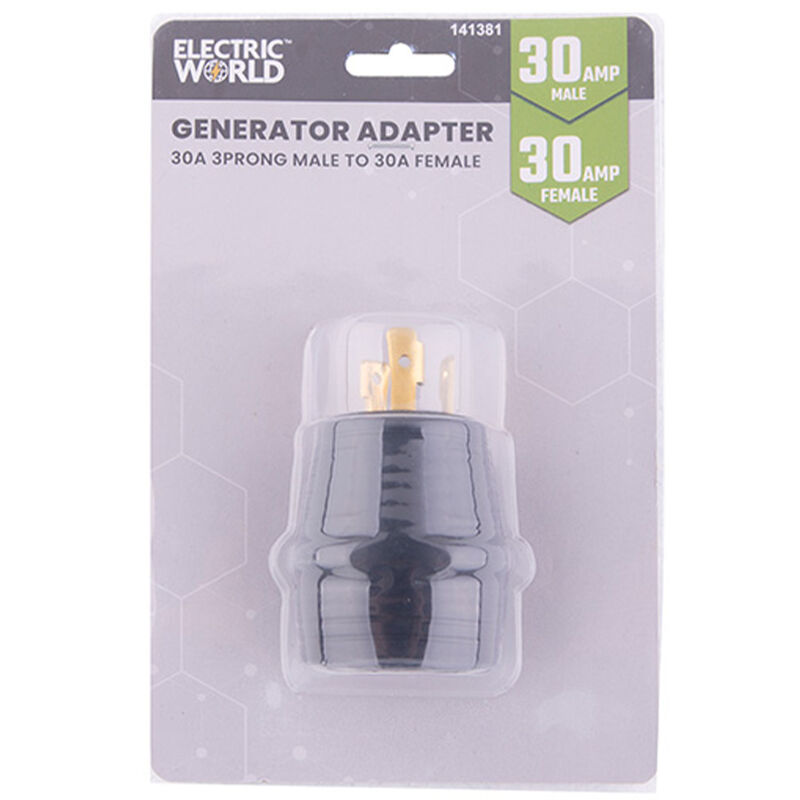 Electric World 30 Amp 3-Prong to 30 Amp Generator Adapter image number 3