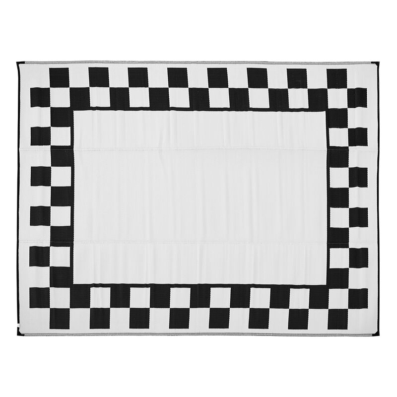 Venture Forward Reversible RV Patio Mat w/ Carry Bag, Checkered Frame image number 2