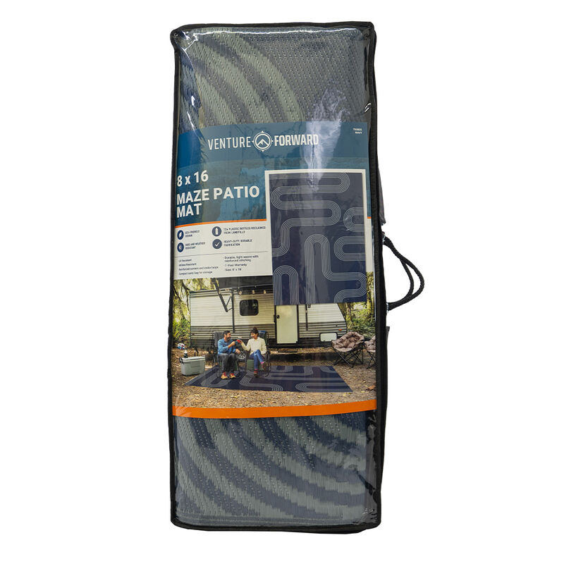 Venture Forward Reversible RV Patio Mat w/ Carry Bag, Modern Maze image number 11