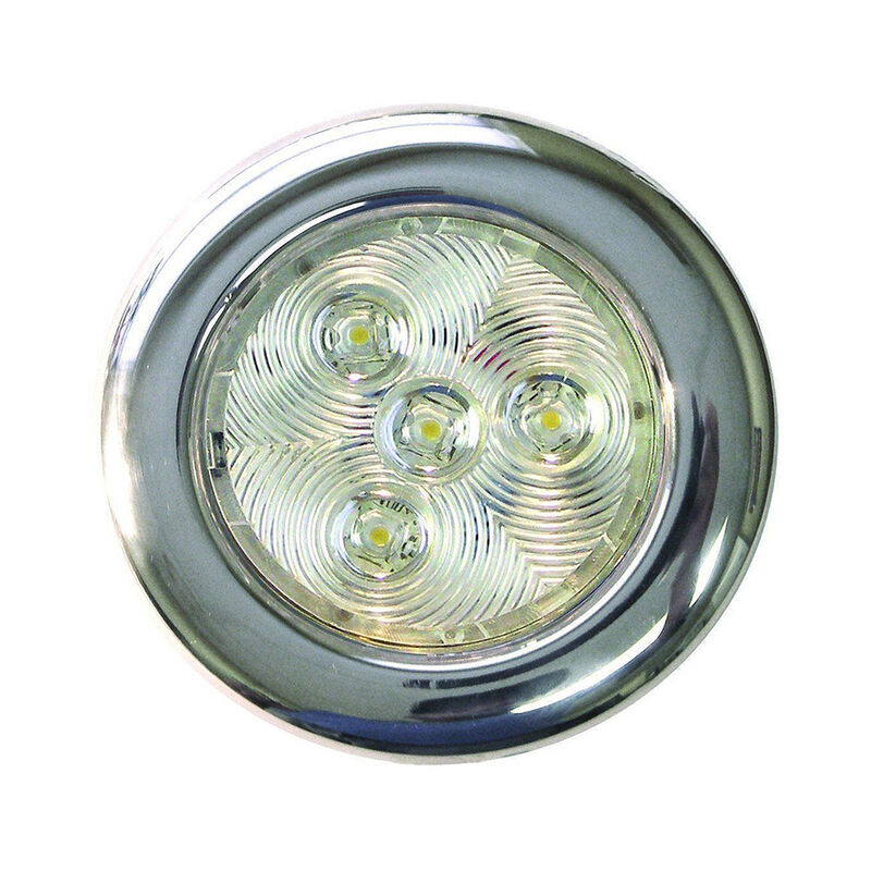 T-H Marine Stainless LED Puck Light, 3" Dia., 4 Warm White LEDs image number 1