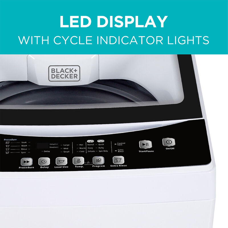 Black+Decker Portable Impeller 1.7 cu. ft. Top-Load Washer, White image number 5