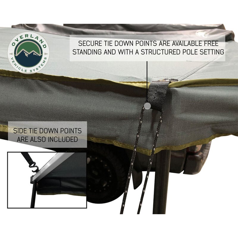 Overland Vehicle Systems 270 Driver-Side Awning and Wall 1, 2, and 3 with Mounting Brackets image number 18