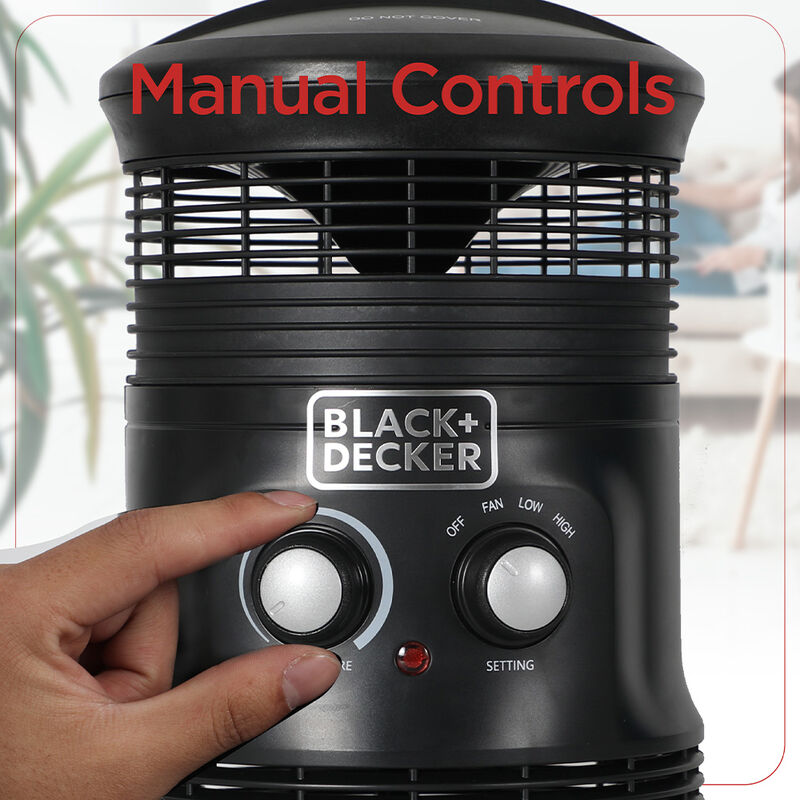 Black+Decker 1500W 360&deg; Surround Electric Heater image number 4