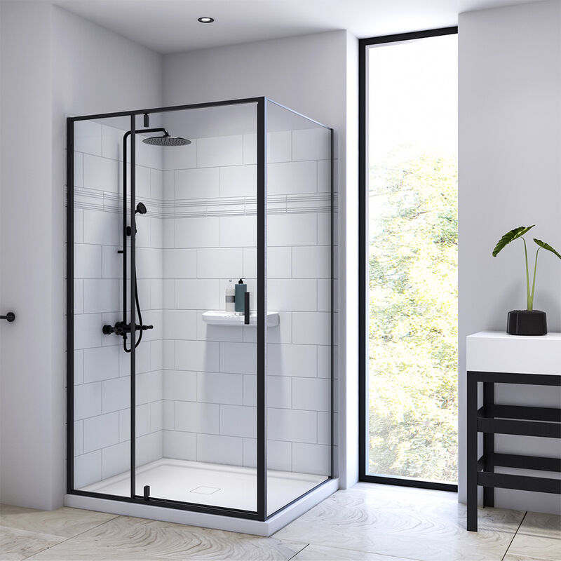 A&E Bath and Shower Laila Acrylic Corner Shower Wall image number 2