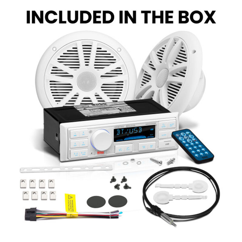Boss Audio Systems MCK500WB.6 Marine Stereo Package with Two 6.5" Speakers image number 5