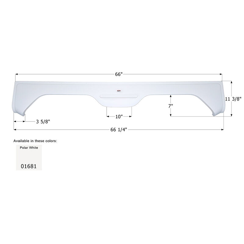 Icon Technologies Fender Skirt, Tandem, Gulf Stream, FS787, Polar White image number 2