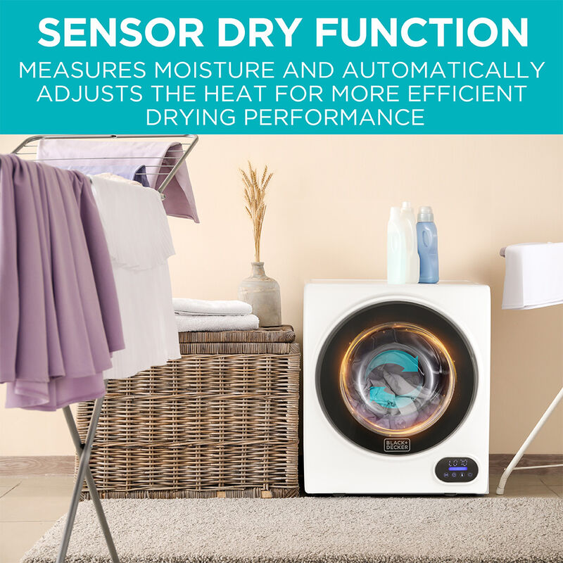 Black+Decker Portable 1.5 cu. ft. Dryer, White image number 8