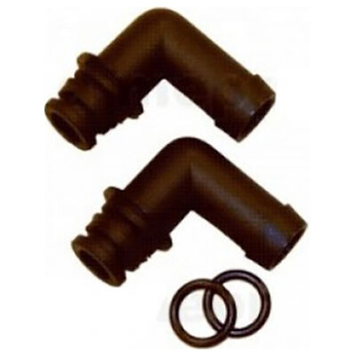 Johnson Pump Marine Fuel Line, 90 Degree Elbow; 3/4 Inch Hose; Black