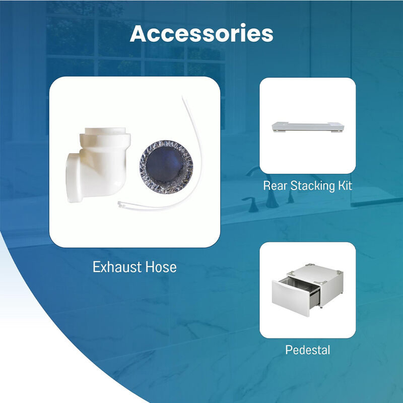 Equator ED 880 4 cu. ft. 220V Electric Stackable Vented Sensor Dryer, White image number 9