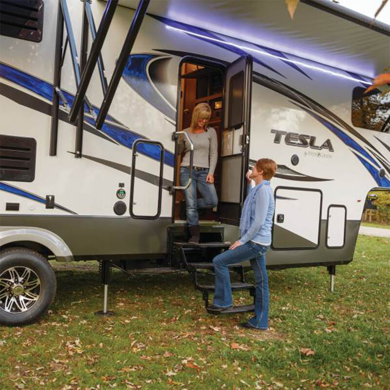 Lippert Triple Radius Manual Step, 24" Wide, 7" Rise image number 1