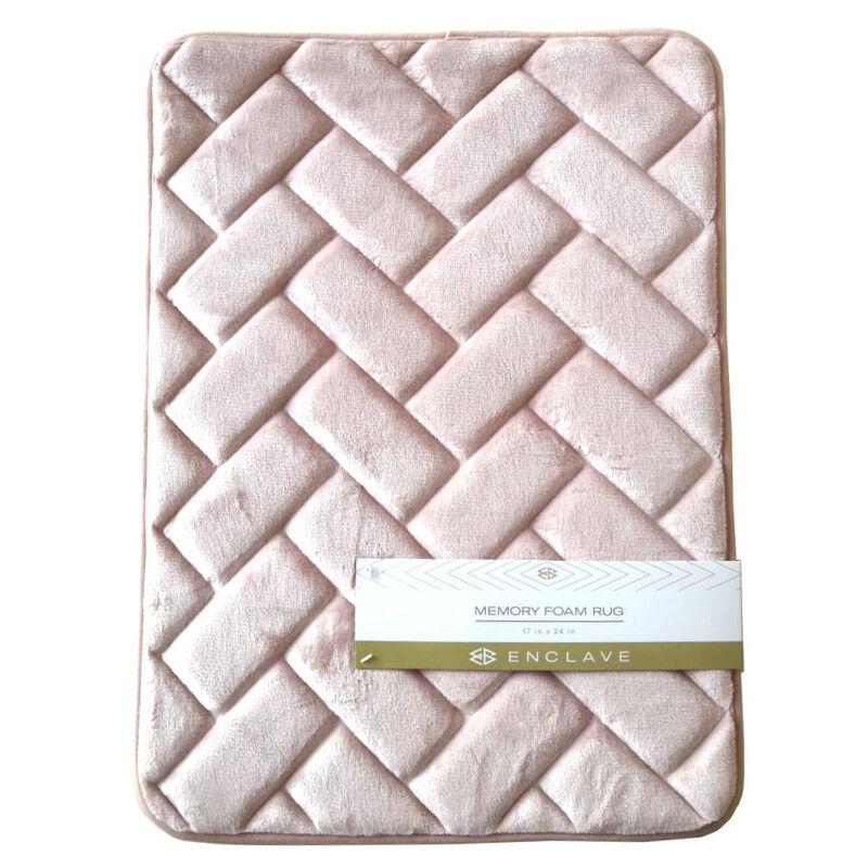 Enclave Memory Foam Bath Mat, Blush image number 1