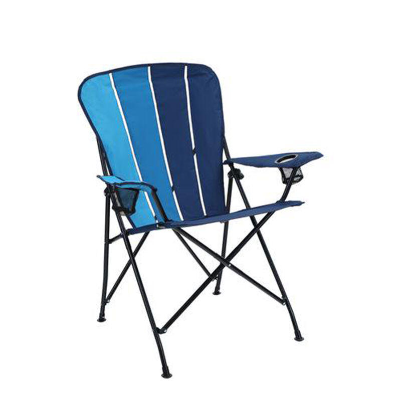 Camping Folding Lawn Chair with Cup Holder, Light Blue image number 1