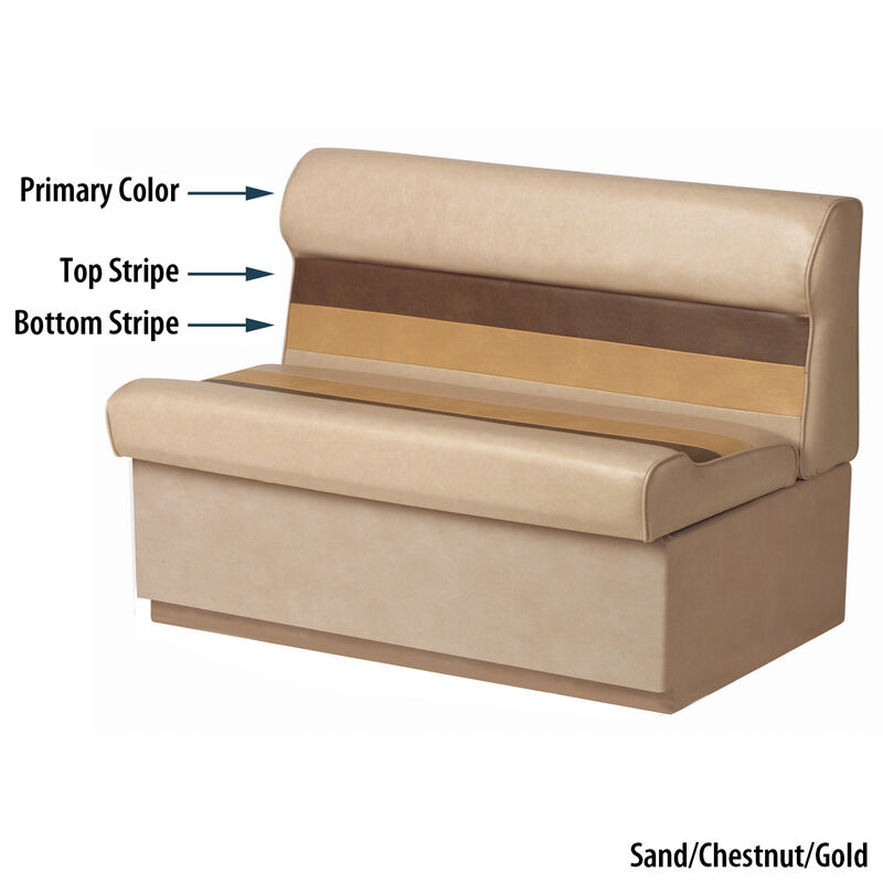 Toonmate Deluxe Pontoon 55" Wide Lounge Seat with Toe Kick Base, Sand image number 1