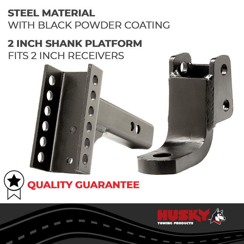 Husky Towing Adjustable Ball Mount Kit with Ball Platform, 2 inch Receiver image number 4